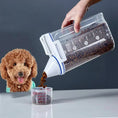 تحميل الصورة في عارض المعرض، 1.5kg/2kg Dog Cat Food Storage Pail with Measuring Cup - Moisture-proof Sealed Plastic Container