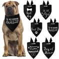 Load image into Gallery viewer, Letter Pattern Dog Wedding Bandanas - Stylish Pet Scarf for Medium and Large Dogs