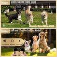 تحميل الصورة في عارض المعرض، Dog Wireless Electric Fence & Training Collar 2-in-1 - Shock, Vibration, and Beep for All Puppies