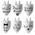 Load image into Gallery viewer, Letter Pattern Dog Wedding Bandanas - Stylish Pet Scarf for Medium and Large Dogs