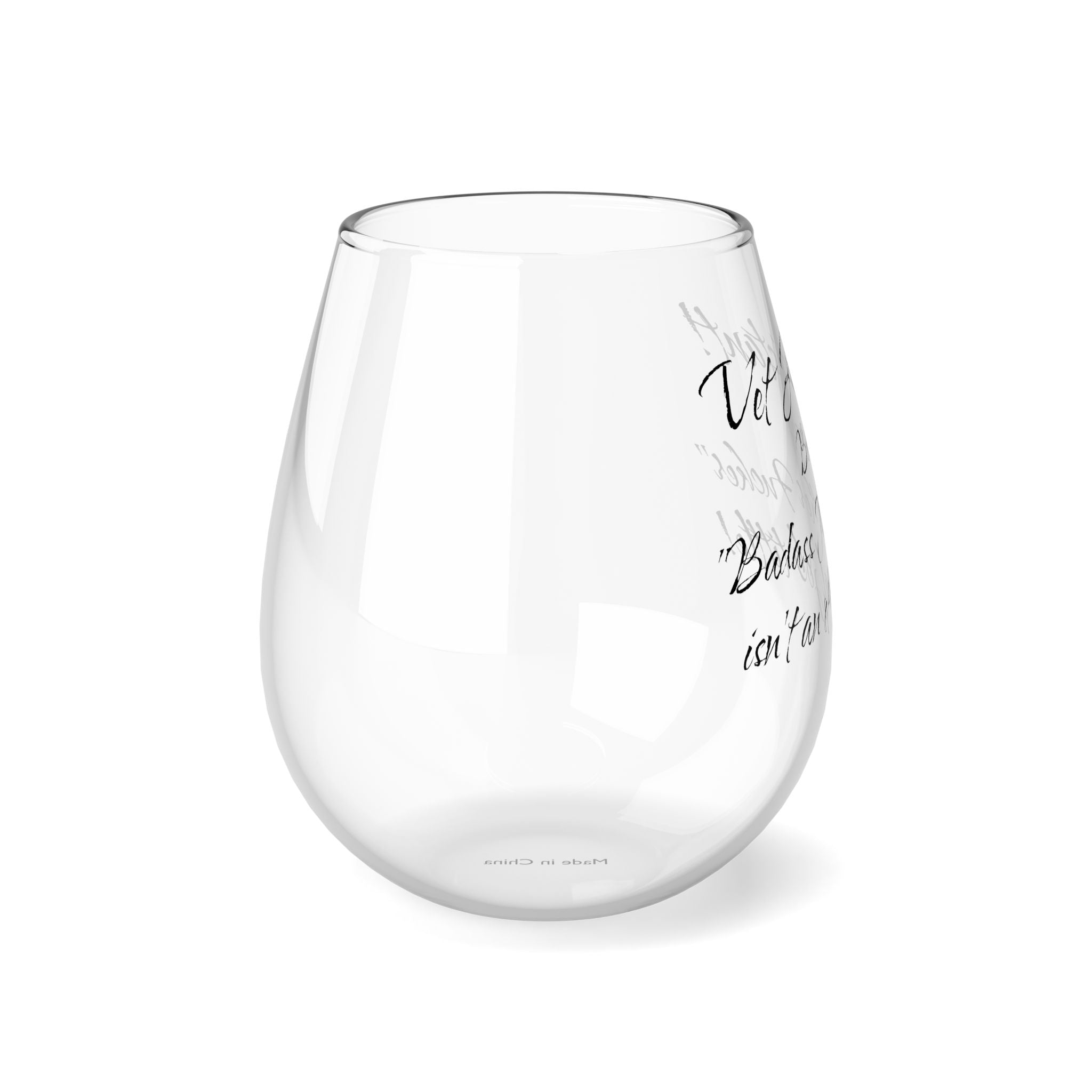 Vet Assistant - Badass Mo Fo - Stemless Wine Glass, 11.75oz