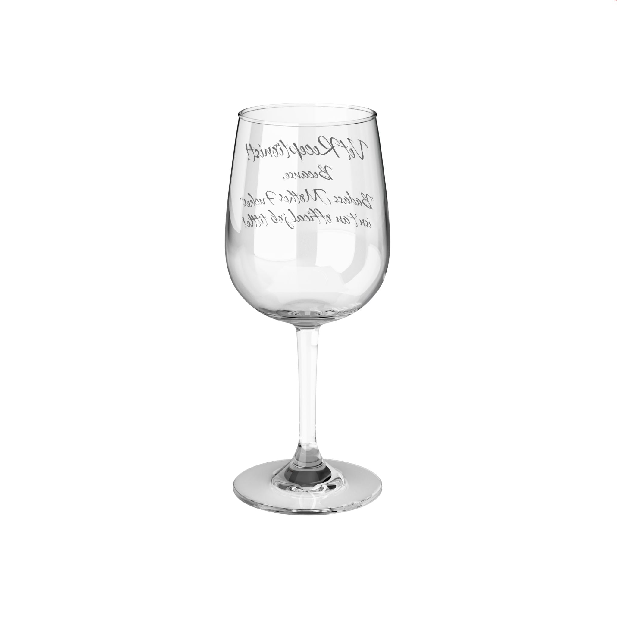 Vet Receptionist - Badass Mo Fo - Wine Glass, 12oz