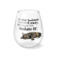 Load image into Gallery viewer, Vet Assistant - Sedate It - Stemless Wine Glass, 11.75oz
