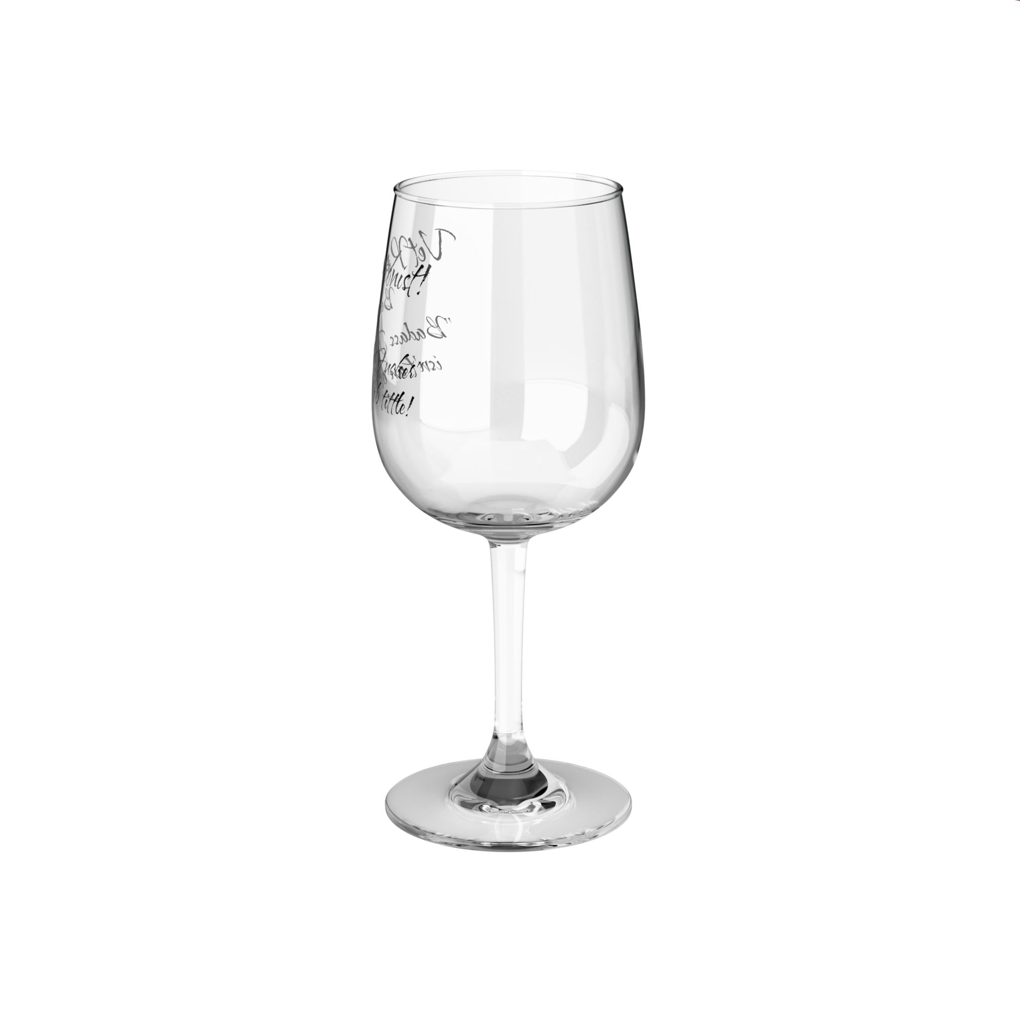 Vet Receptionist - Badass Mo Fo - Wine Glass, 12oz