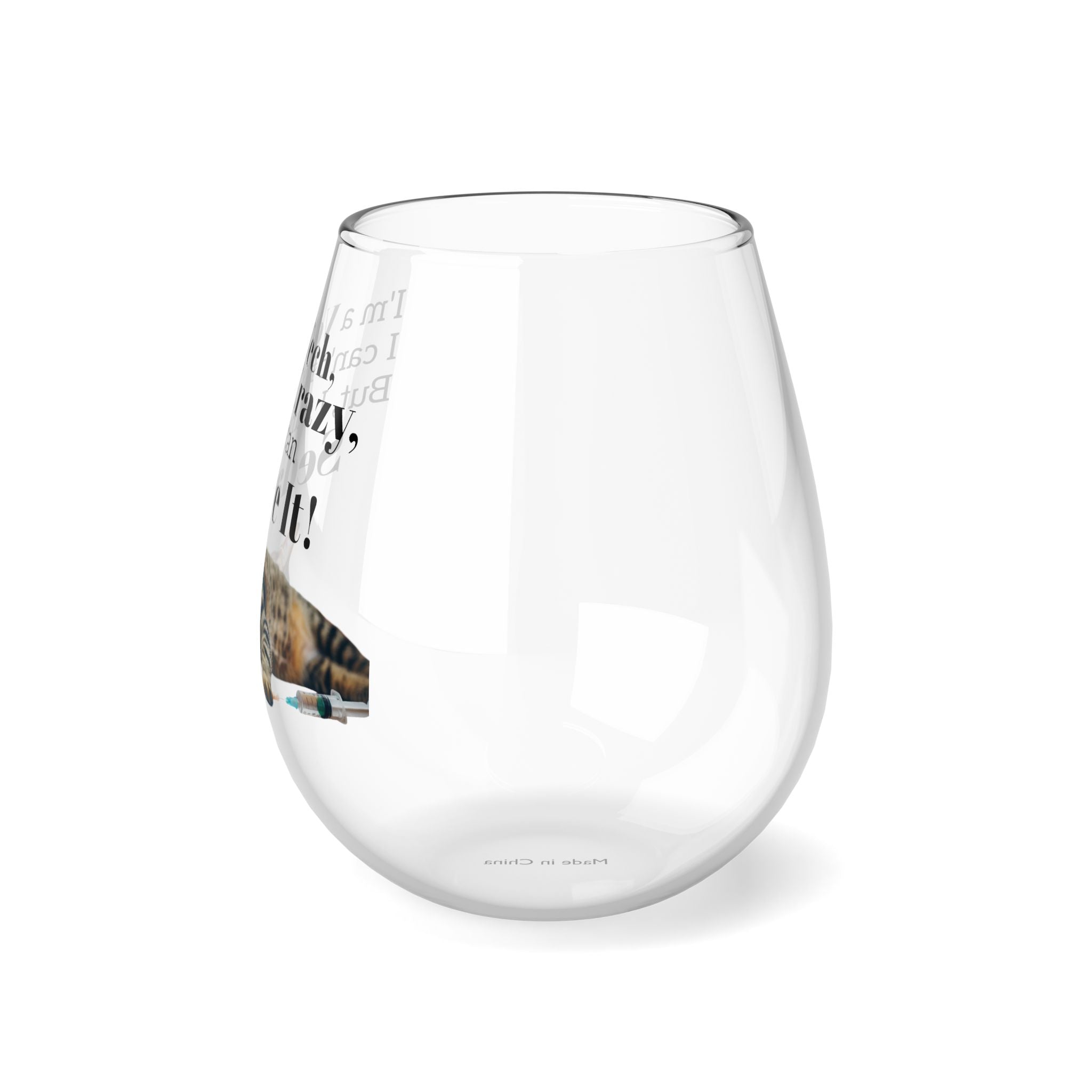 Vet Tech - Sedate It - Stemless Wine Glass, 11.75oz