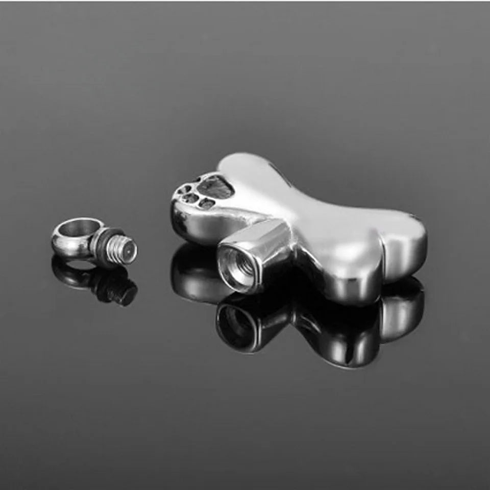 Forever Close: Pet Dog Bones Cremation Urn Necklace