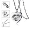 Load image into Gallery viewer, Custom Pet Remembrance Heart Necklace for Ashes
