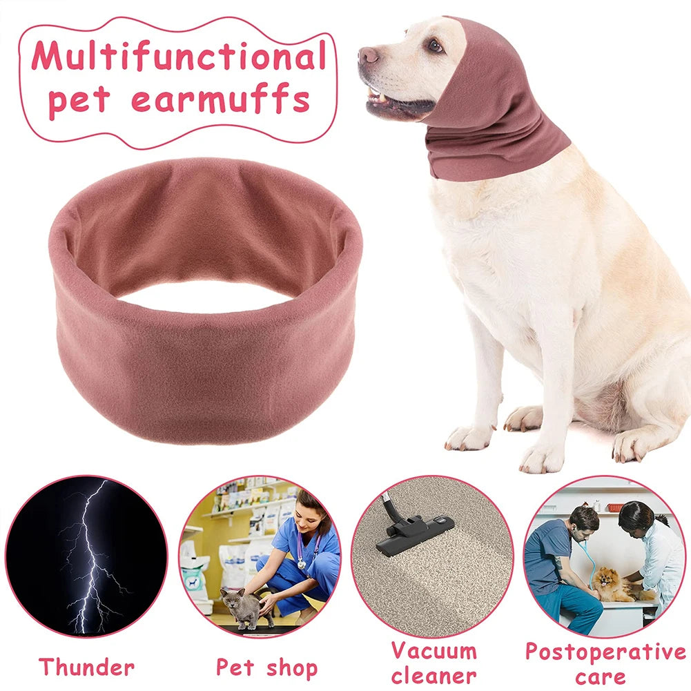 Pet Dog Ear Cover Snoods for Sound Proofing and Warmth